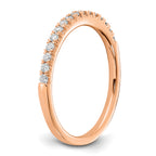 14k Rose Gold 1/4 carat Lab Grown Diamond VS/SI+ G+ Complete Wedding Band
