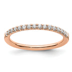 14k Rose Gold 1/4 carat Lab Grown Diamond VS/SI+ G+ Complete Wedding Band