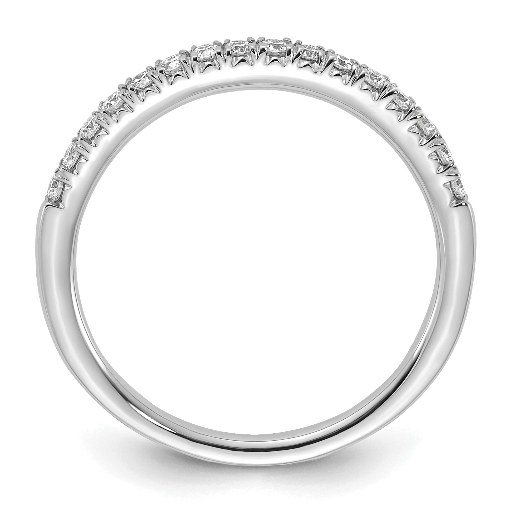 14k White Gold 1/4 carat Lab Grown Diamond VS/SI+ G+ Complete Wedding Band Secondary image