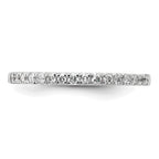 14k White Gold 1/4 carat Lab Grown Diamond VS/SI+ G+ Complete Wedding Band