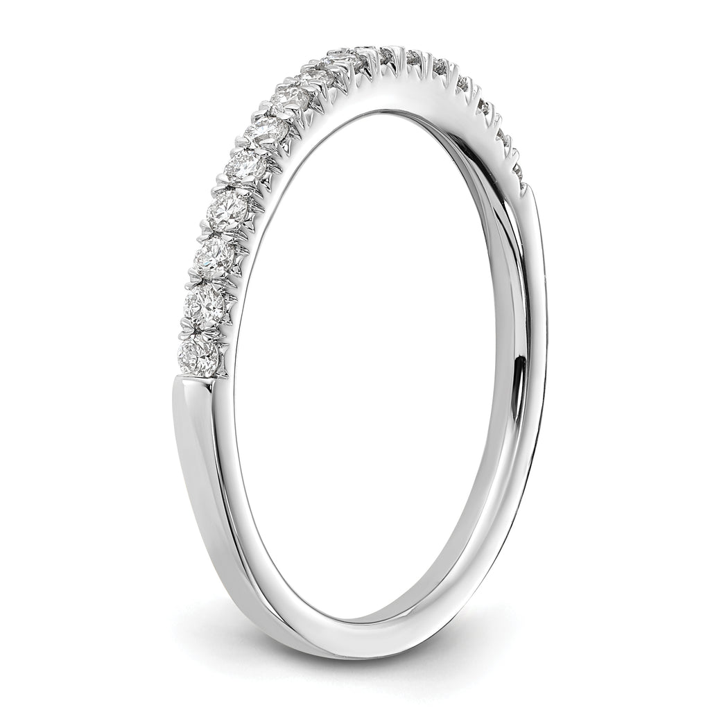 14k White Gold 1/4 carat Lab Grown Diamond VS/SI+ G+ Complete Wedding Band