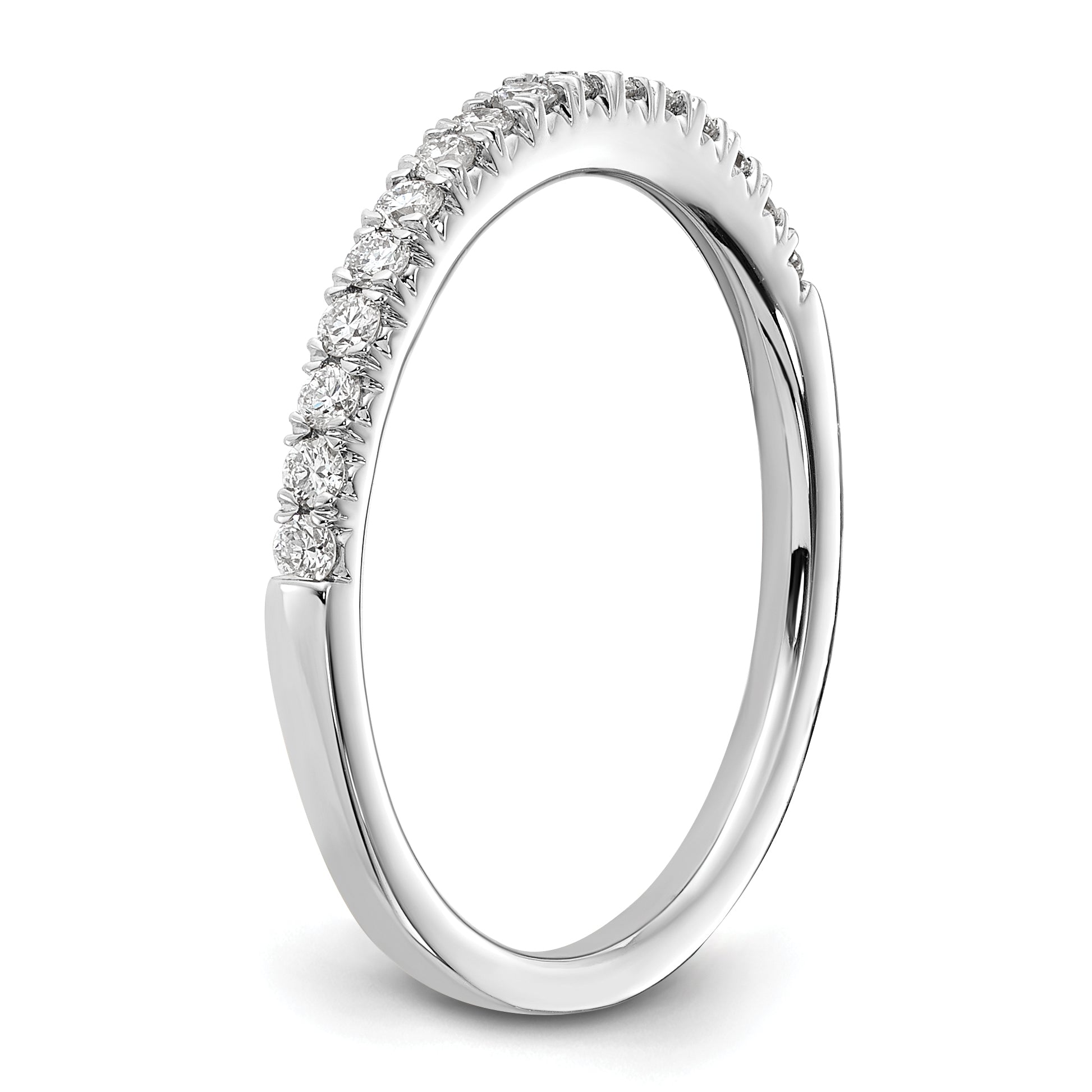 14k White Gold 1/4 carat Lab Grown Diamond VS/SI+ G+ Complete Wedding Band