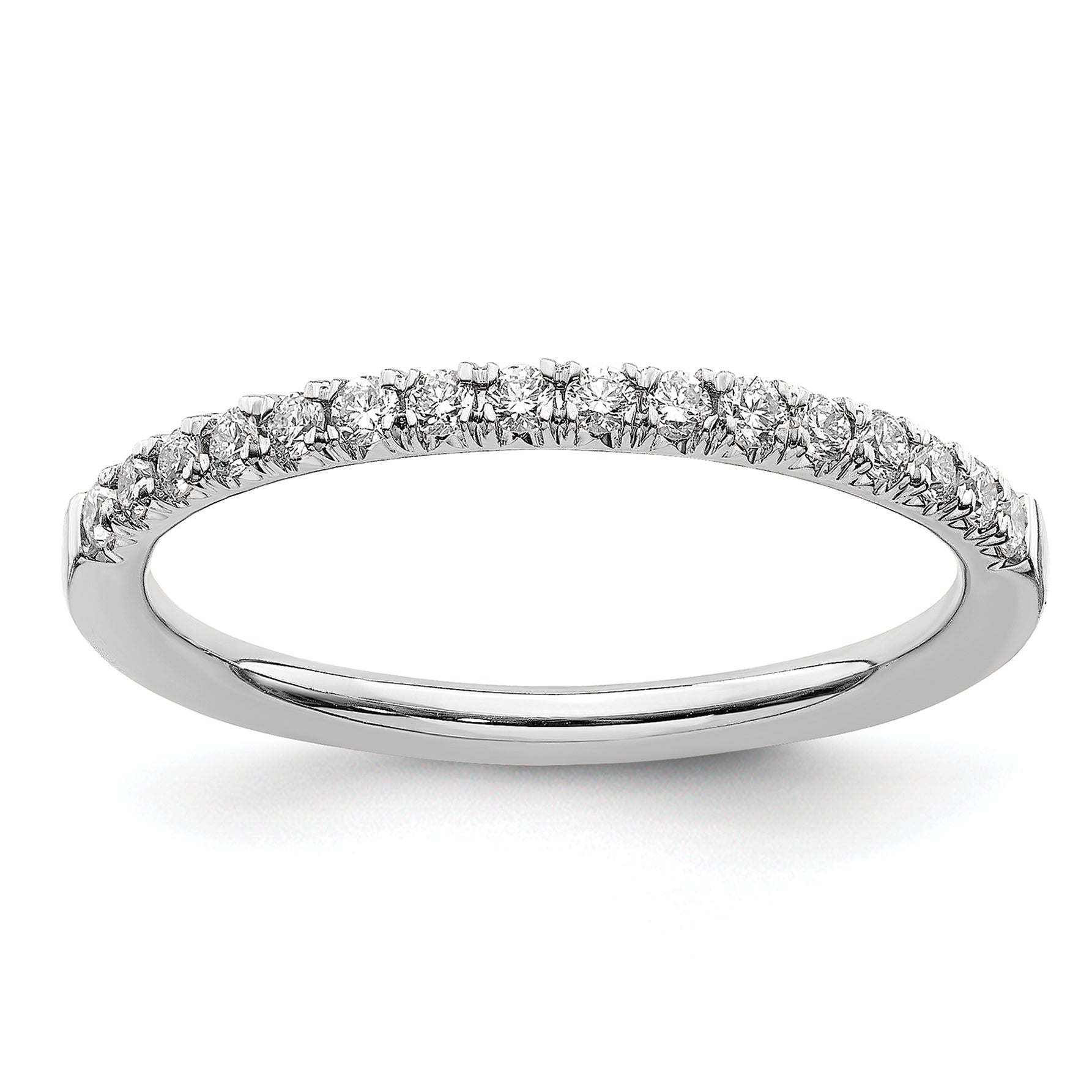 14k White Gold 1/4 carat Lab Grown Diamond VS/SI+ G+ Complete Wedding Band Main image