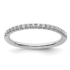 14k White Gold 1/4 carat Lab Grown Diamond VS/SI+ G+ Complete Wedding Band
