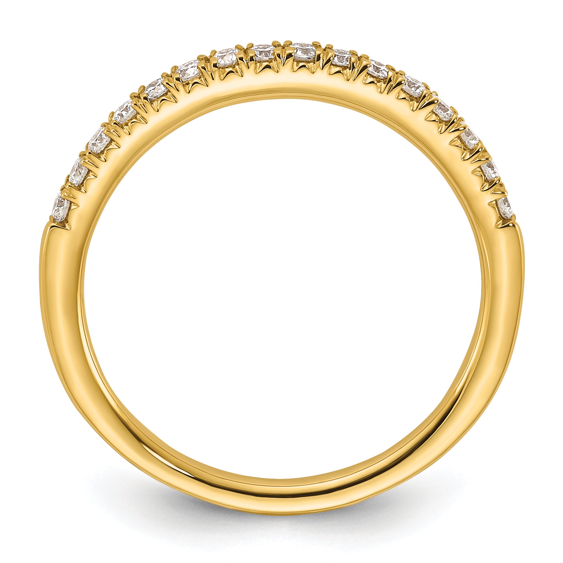 14k 1/4 carat Lab Grown Diamond VS/SI+ G+ Complete Wedding Band Secondary image
