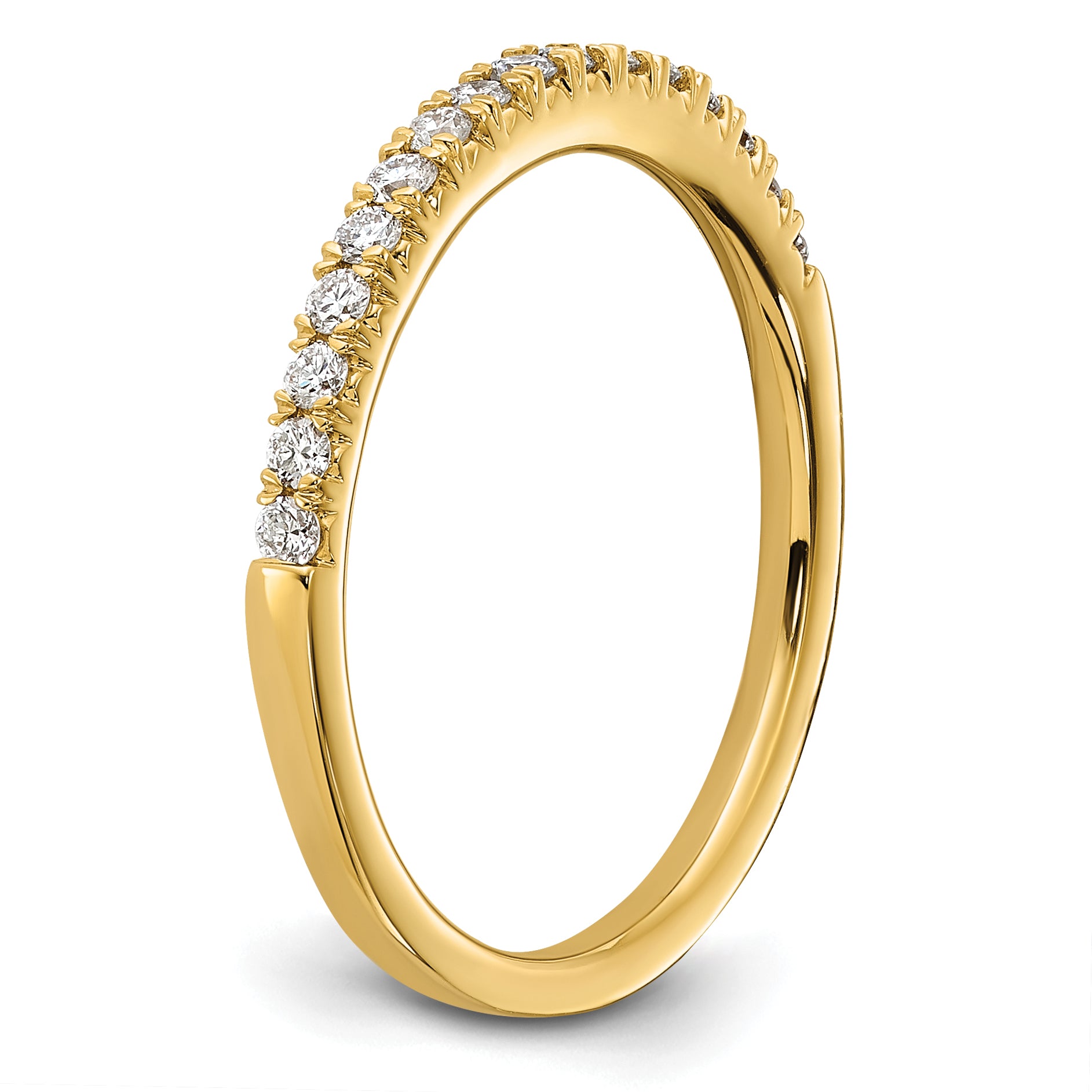 14k 1/4 carat Lab Grown Diamond VS/SI+ G+ Complete Wedding Band