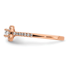 14k Rose Gold 3/4 carat Lab Grown Diamond VS/SI+ G+ Round Complete Halo Engagement Ring