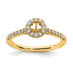 14k 3/4 carat Lab Grown Diamond VS/SI+ G+ Round Complete Halo Engagement Ring