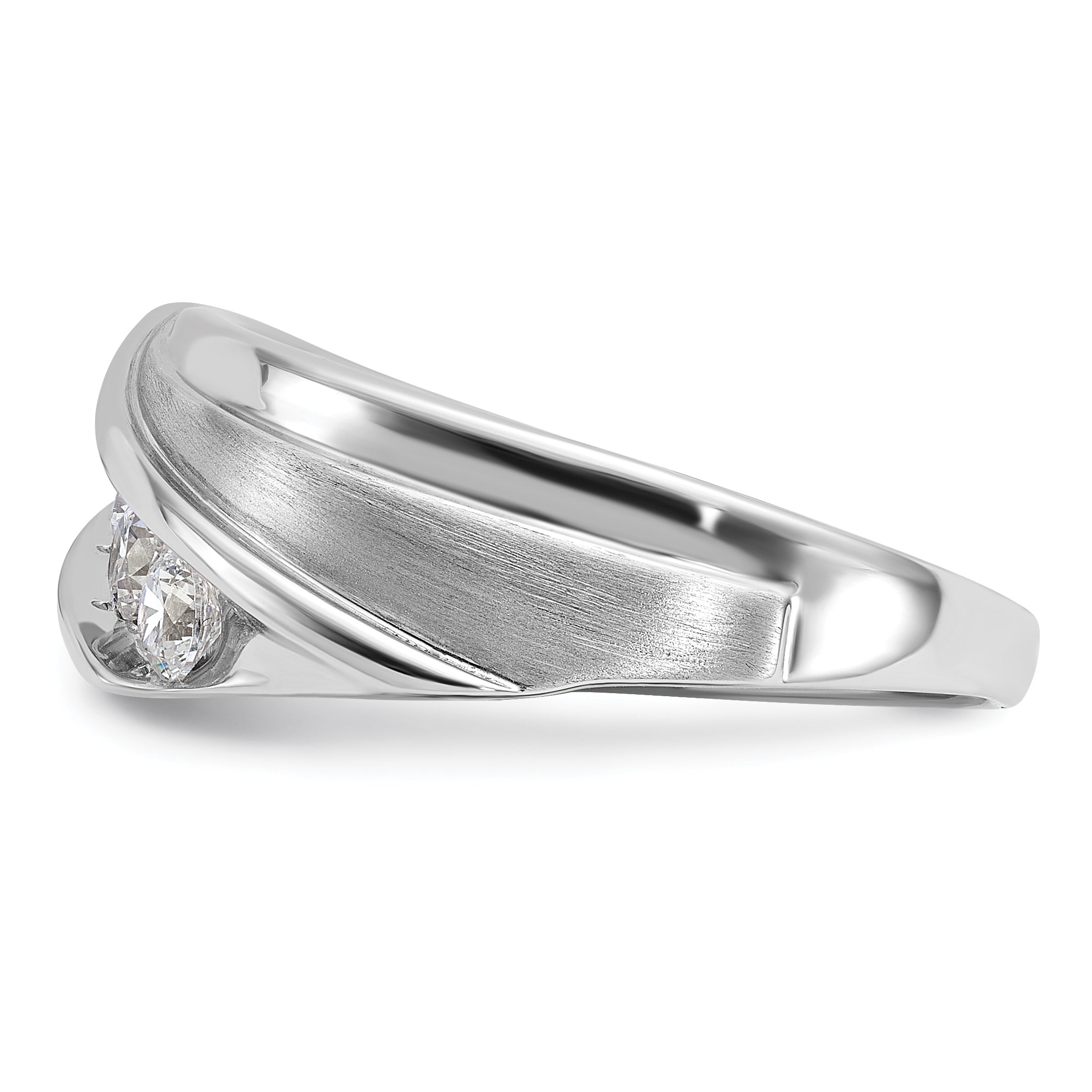 10k White Gold 3/4 carat Lab Grown Diamond VS/SI+ G+ Five Stone Complete Men's Ring