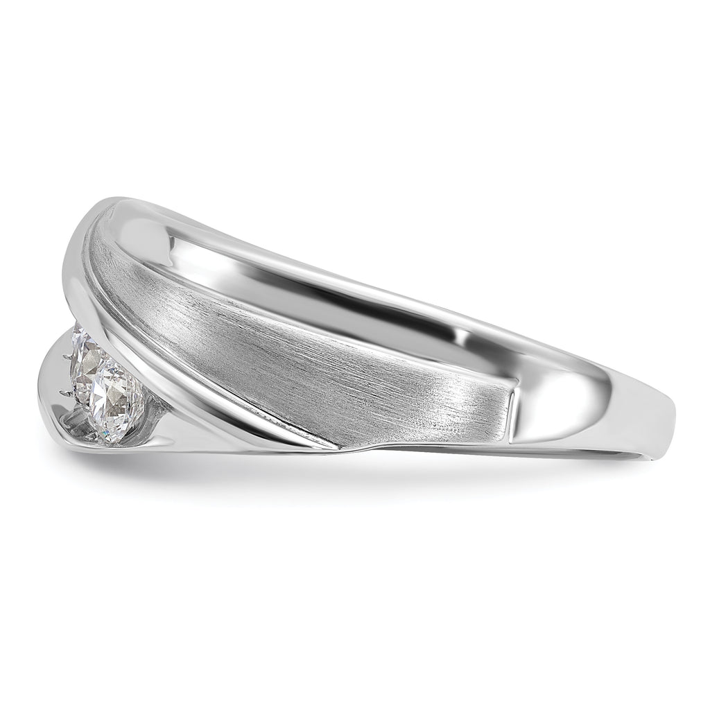 10k White Gold 3/4 carat Lab Grown Diamond VS/SI+ G+ Five Stone Complete Men's Ring