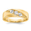 14k 5/8 carat Lab Grown Diamond VS/SI+ G+ Three Stone Complete Men's Ring