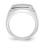 10k White Gold 1 carat Lab Grown Diamond VS/SI+ G+ Cluster Men's Ring