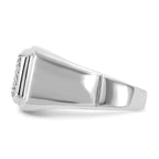10k White Gold 1 carat Lab Grown Diamond VS/SI+ G+ Cluster Men's Ring