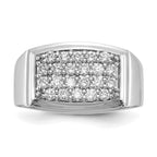 10k White Gold 1 carat Lab Grown Diamond VS/SI+ G+ Cluster Men's Ring