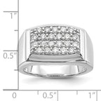 10k White Gold 1 carat Lab Grown Diamond VS/SI+ G+ Cluster Men's Ring