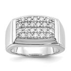 10k White Gold 1 carat Lab Grown Diamond VS/SI+ G+ Cluster Men's Ring