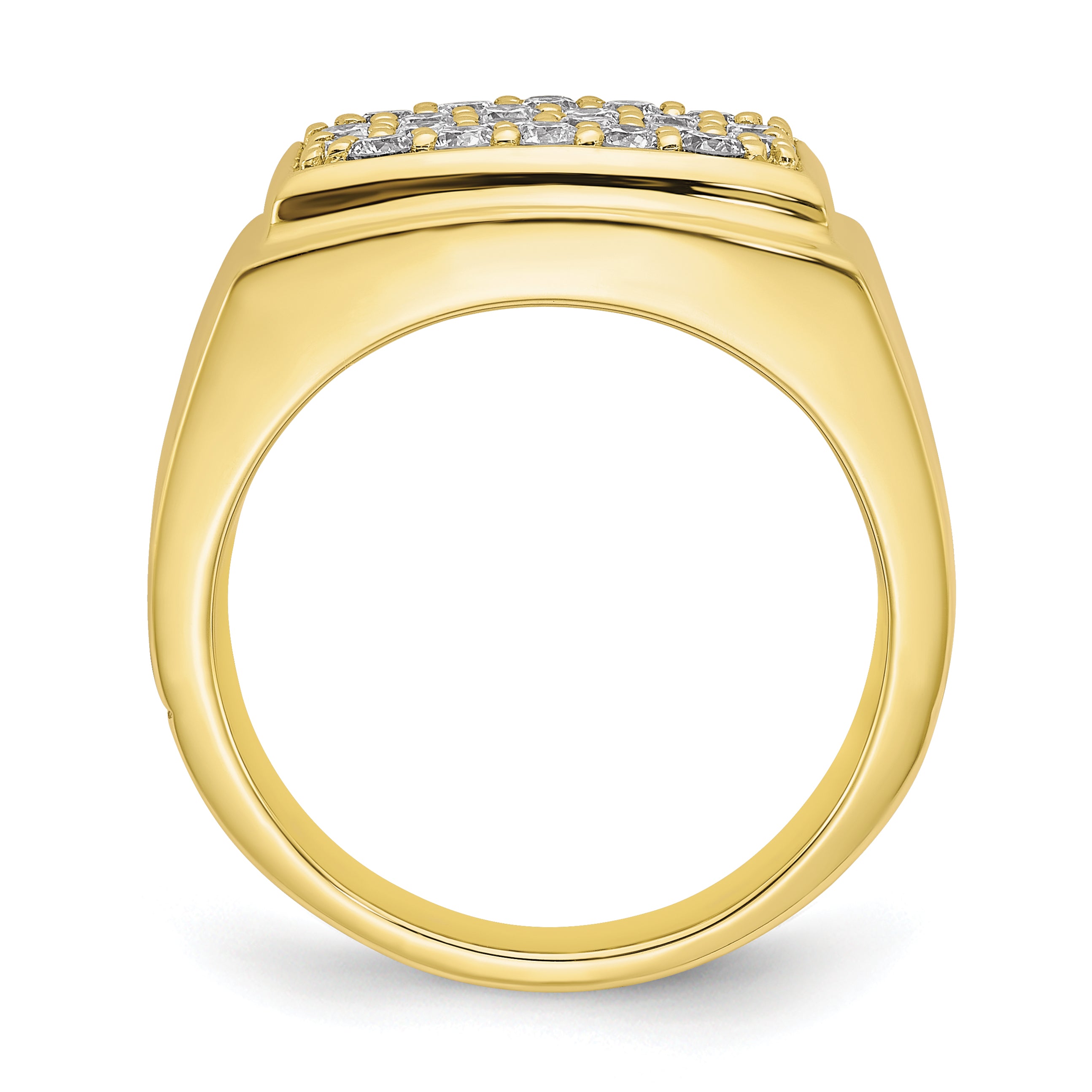 10k 1 carat Lab Grown Diamond VS/SI+ G+ Cluster Men's Ring Secondary image
