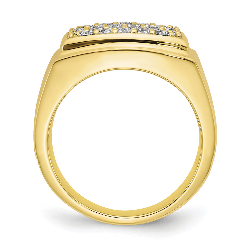 10k 1 carat Lab Grown Diamond VS/SI+ G+ Cluster Men's Ring