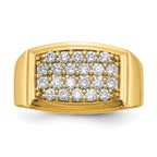 10k 1 carat Lab Grown Diamond VS/SI+ G+ Cluster Men's Ring