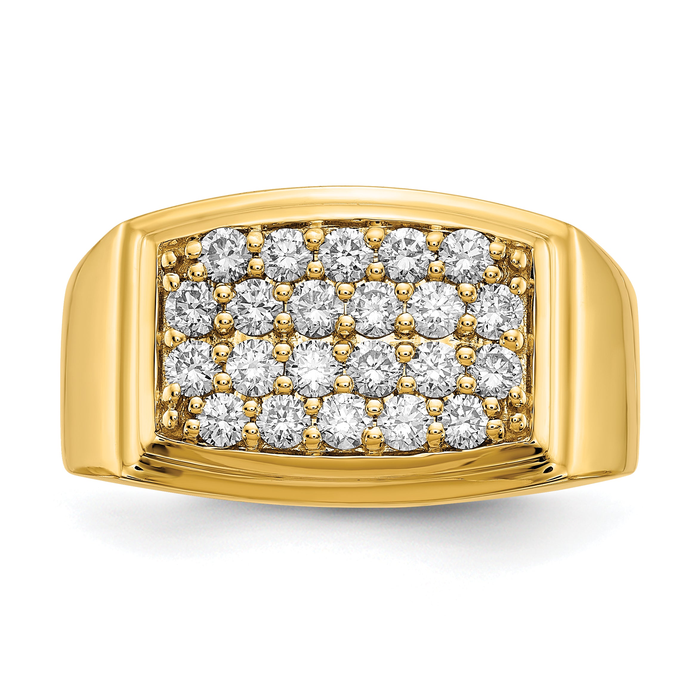 10k 1 carat Lab Grown Diamond VS/SI+ G+ Cluster Men's Ring