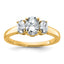 Three Stone Oval Engagement Ring in 14K Yellow Gold (1 1/3 ct. tw.), Size 7 - Sophia Jewelers