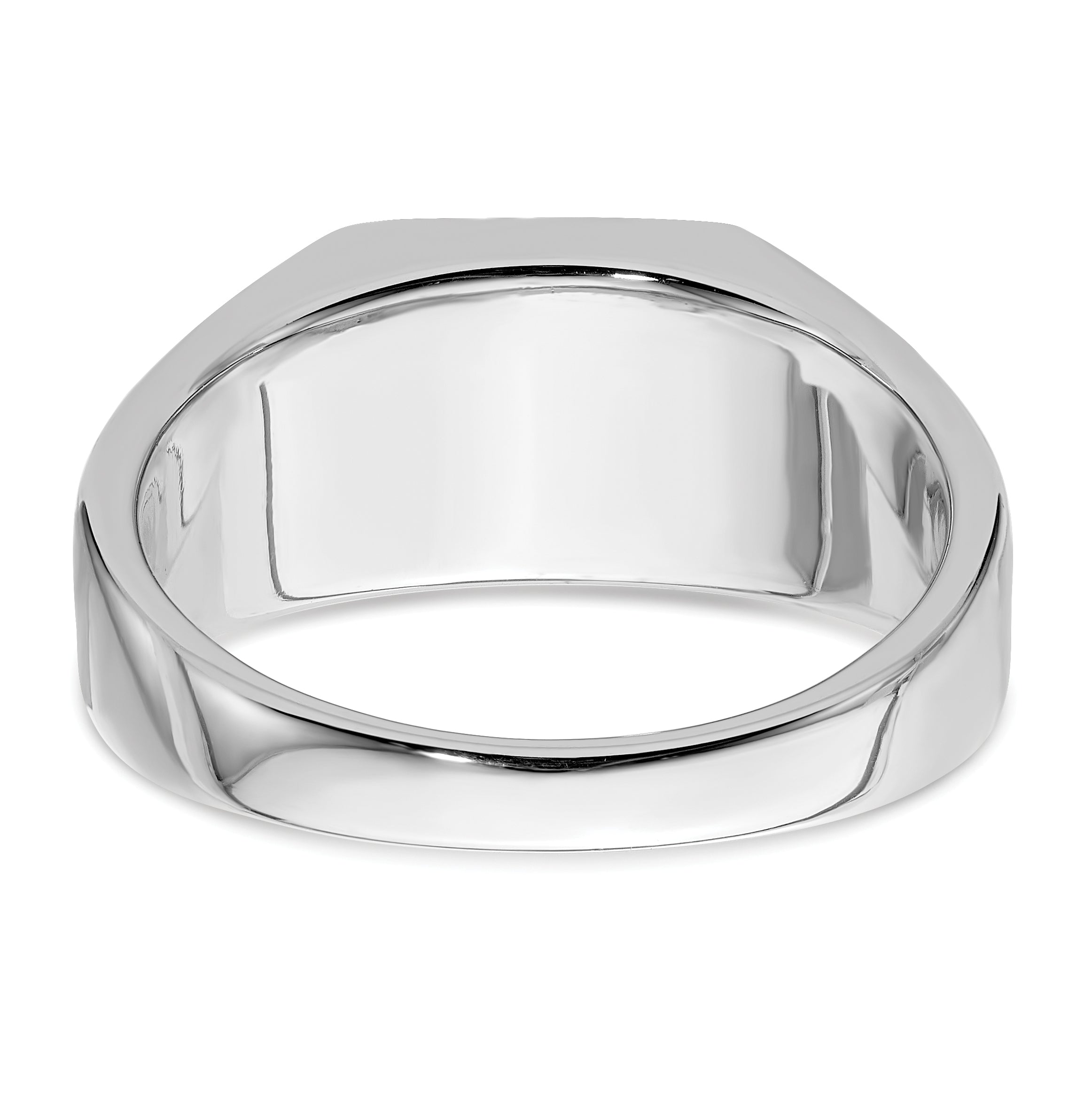 10k White Gold 3/8 carat Lab Grown Diamond VS/SI+ G+ and Lab Created Blue Sapphire Men's Ring