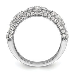 14k White Gold 1 1/5 carat Lab Grown Diamond VS/SI+ G+ Complete Fashion Ring