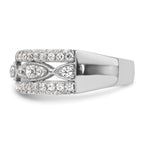 14k White Gold 1 1/5 carat Lab Grown Diamond VS/SI+ G+ Complete Fashion Ring