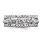 14k White Gold 1 1/5 carat Lab Grown Diamond VS/SI+ G+ Complete Fashion Ring