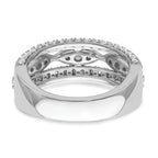 14k White Gold 1 1/5 carat Lab Grown Diamond VS/SI+ G+ Complete Fashion Ring