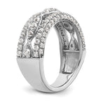 14k White Gold 1 1/5 carat Lab Grown Diamond VS/SI+ G+ Complete Fashion Ring
