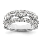 14k White Gold 1 1/5 carat Lab Grown Diamond VS/SI+ G+ Complete Fashion Ring