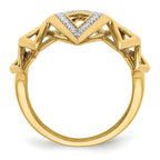 14k Polished Fancy Geometric Diamond Ring