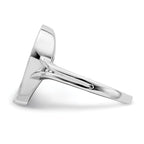 14k White Gold Polished Teardrop Diamond Ring