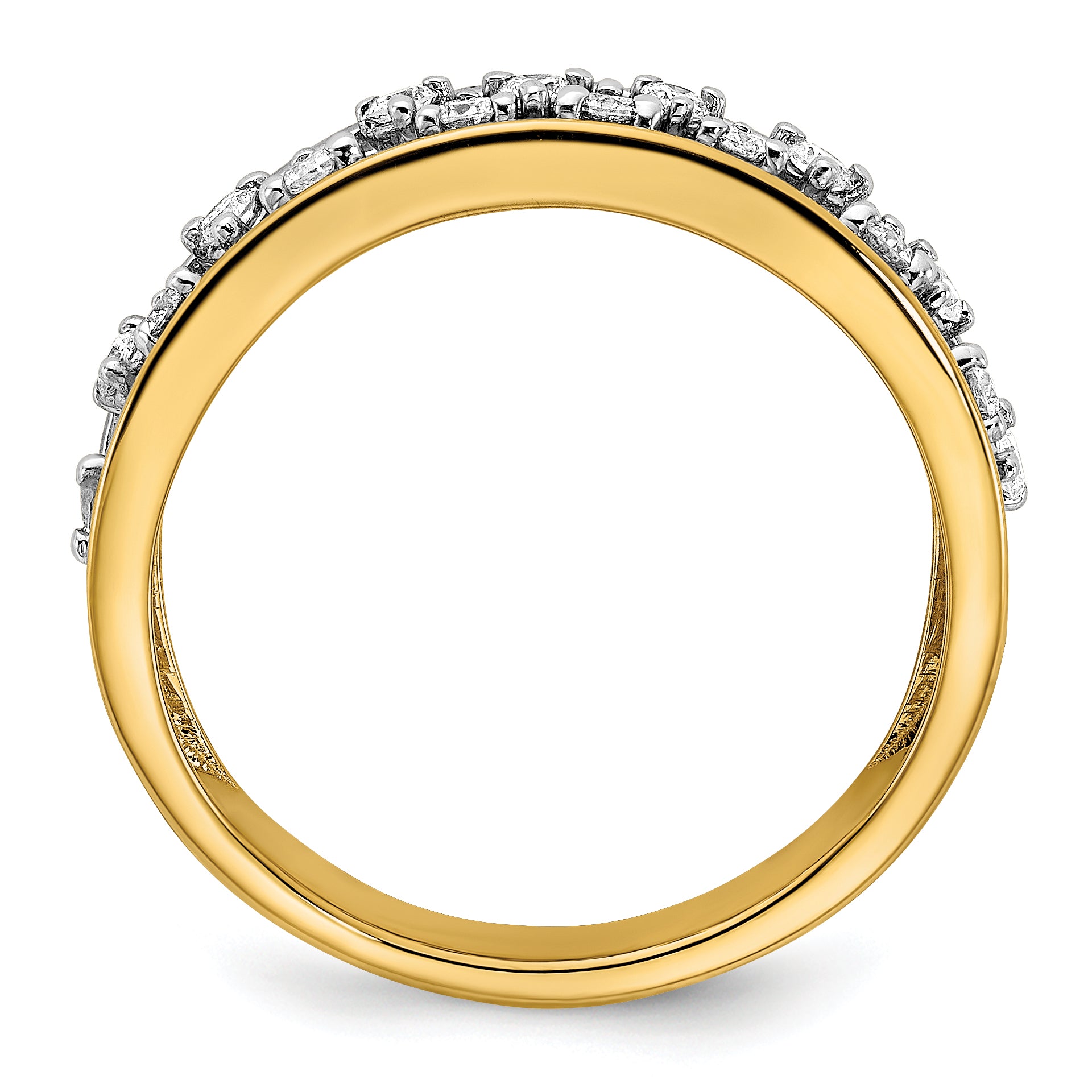 14k Polished Diamond Band Secondary image