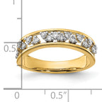 14k Polished Diamond Band