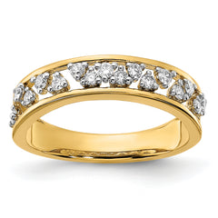 14k Polished Diamond Band