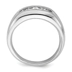 14k White Gold 1/3 carat Lab Grown Diamond VS/SI+ G+ Five Stone Complete Men's Ring