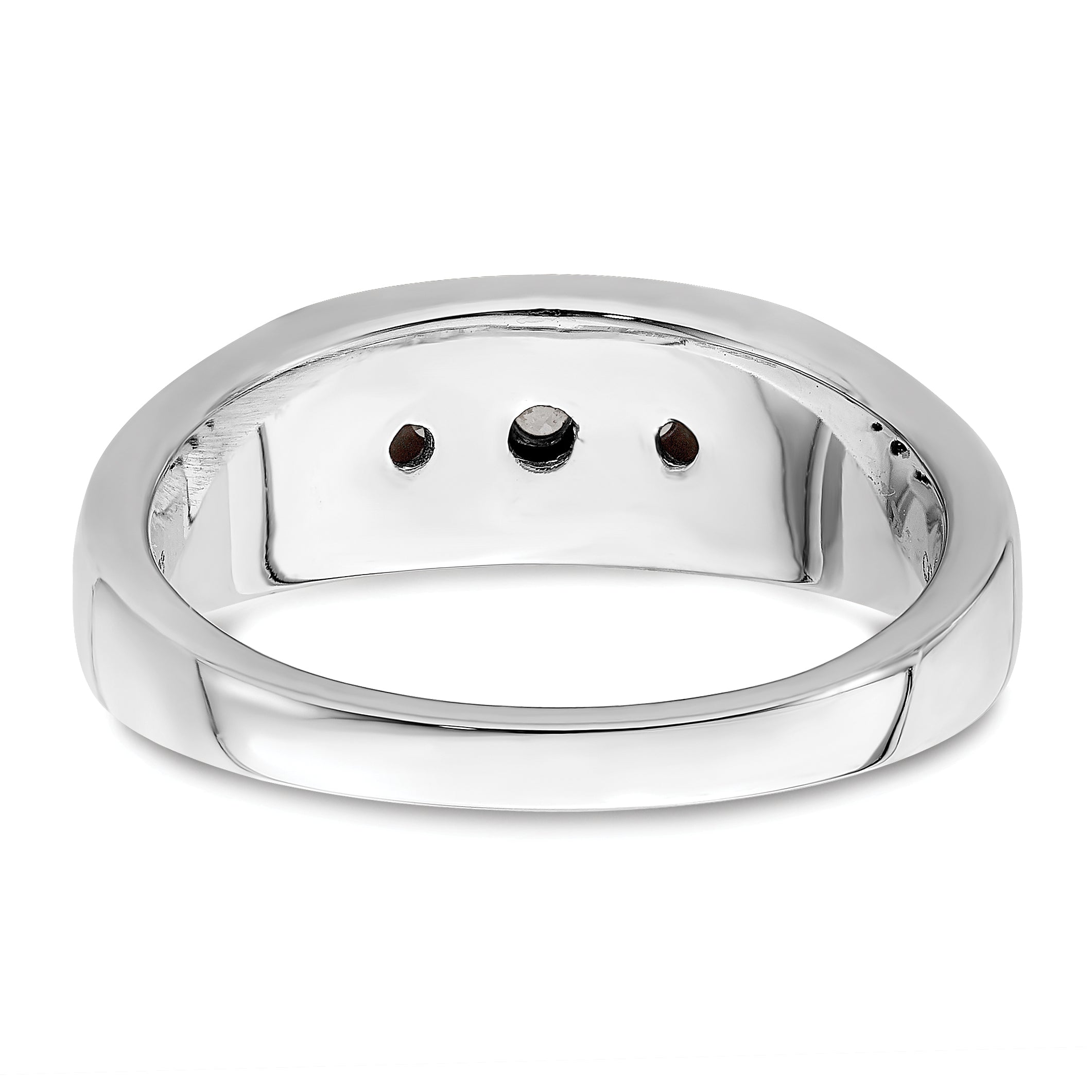 14k White Gold 1/3 carat Lab Grown Diamond VS/SI+ G+ Five Stone Complete Men's Ring