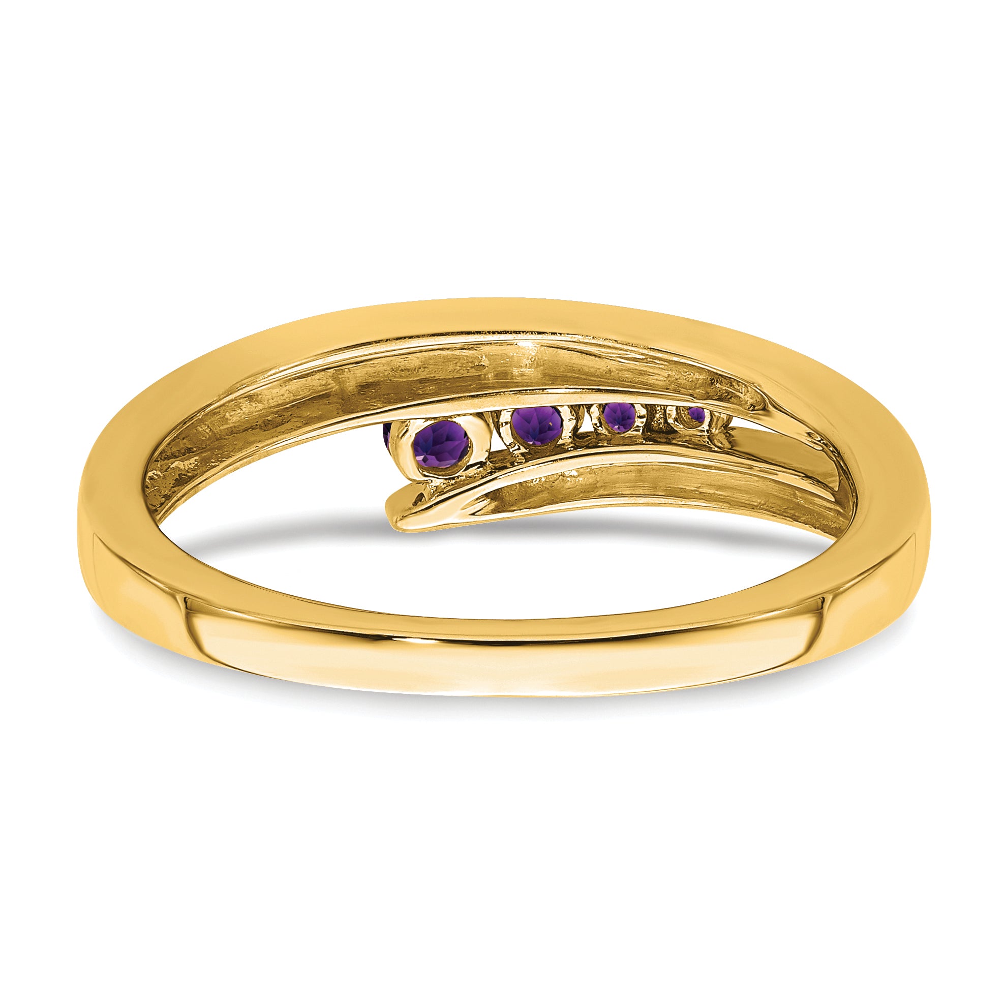 14k Amethyst 4-stone Ring