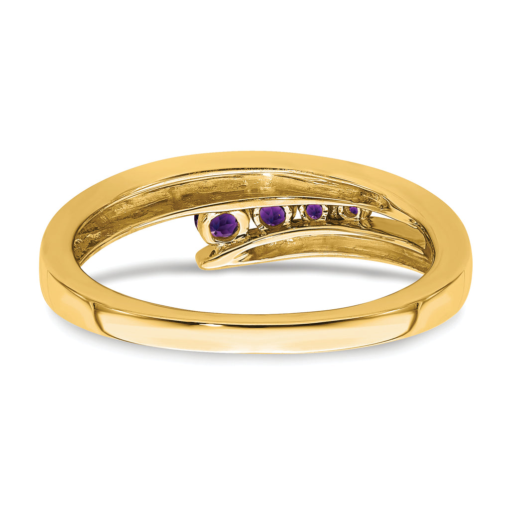 14k Amethyst 4-stone Ring