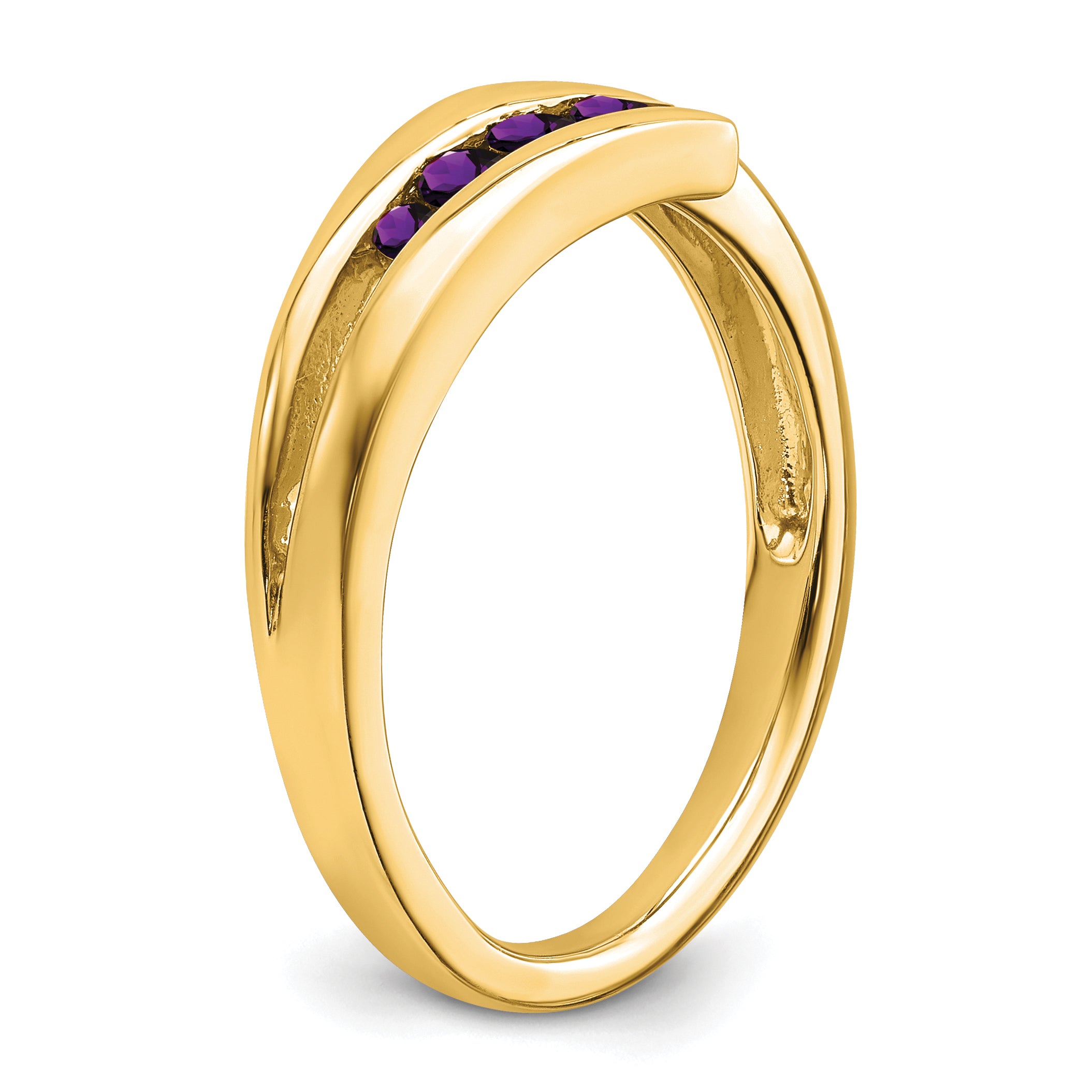14k Amethyst 4-stone Ring