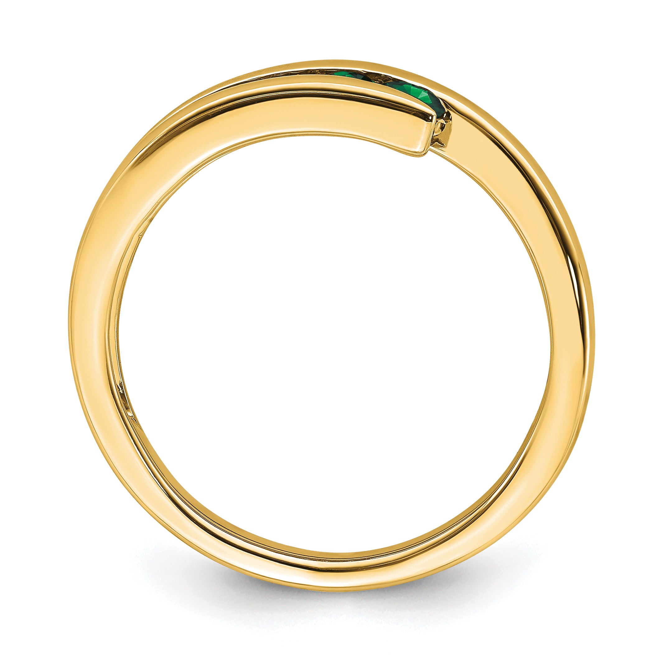 14k Emerald 4-stone Ring Secondary image