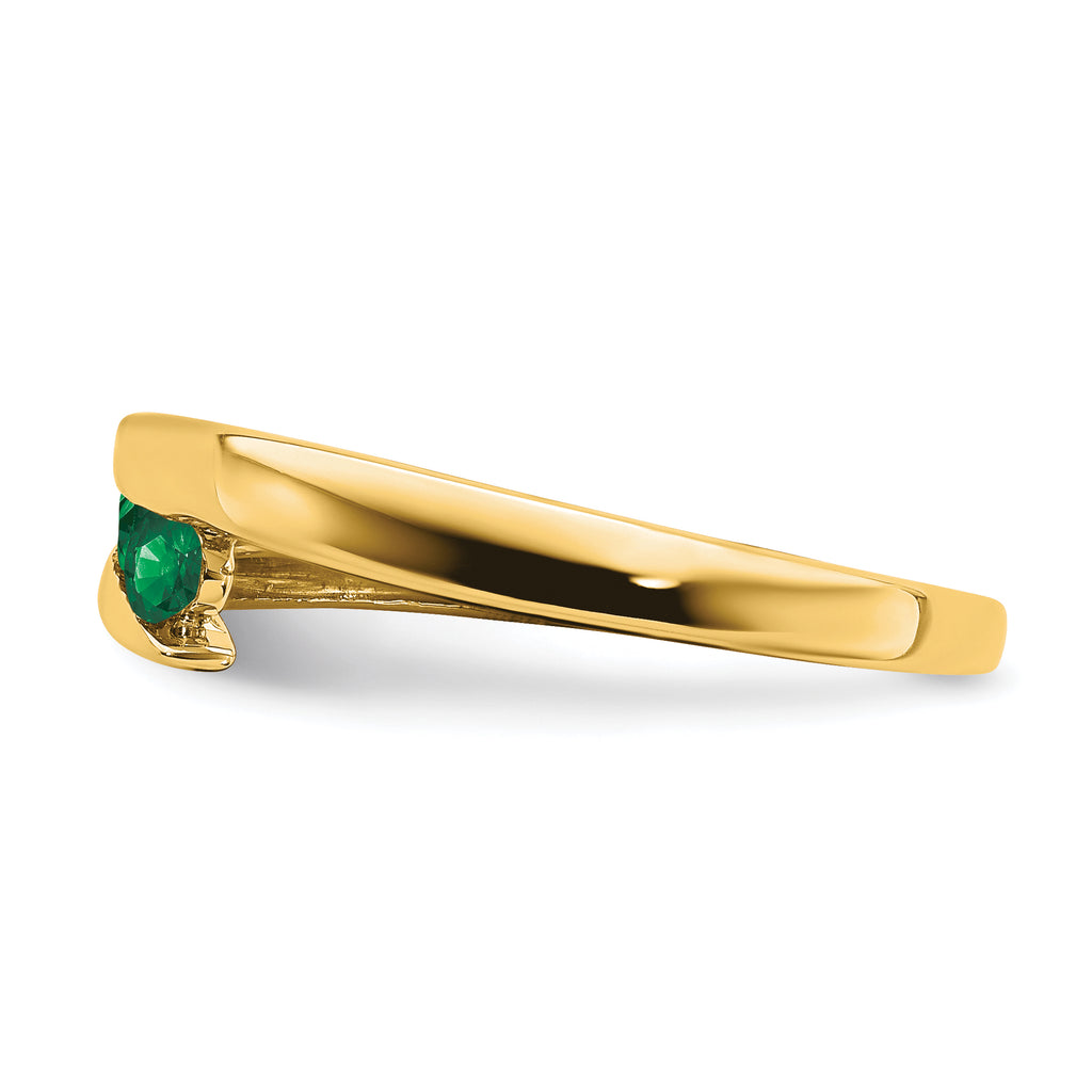 14k Emerald 4-stone Ring