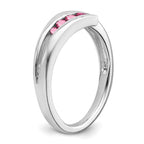 14k White Gold Pink Tourmaline 4-stone Ring