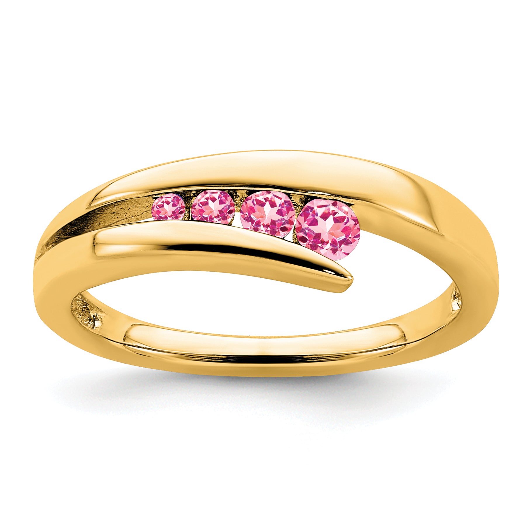 14k Pink Tourmaline 4-stone Ring Main image