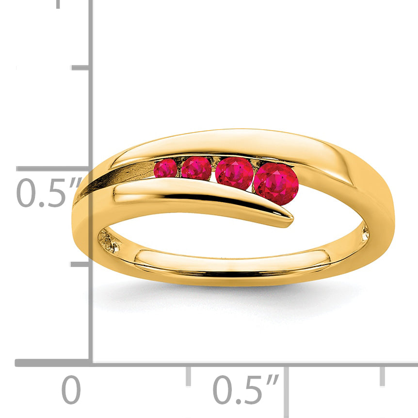 10k Ruby 4-stone Ring