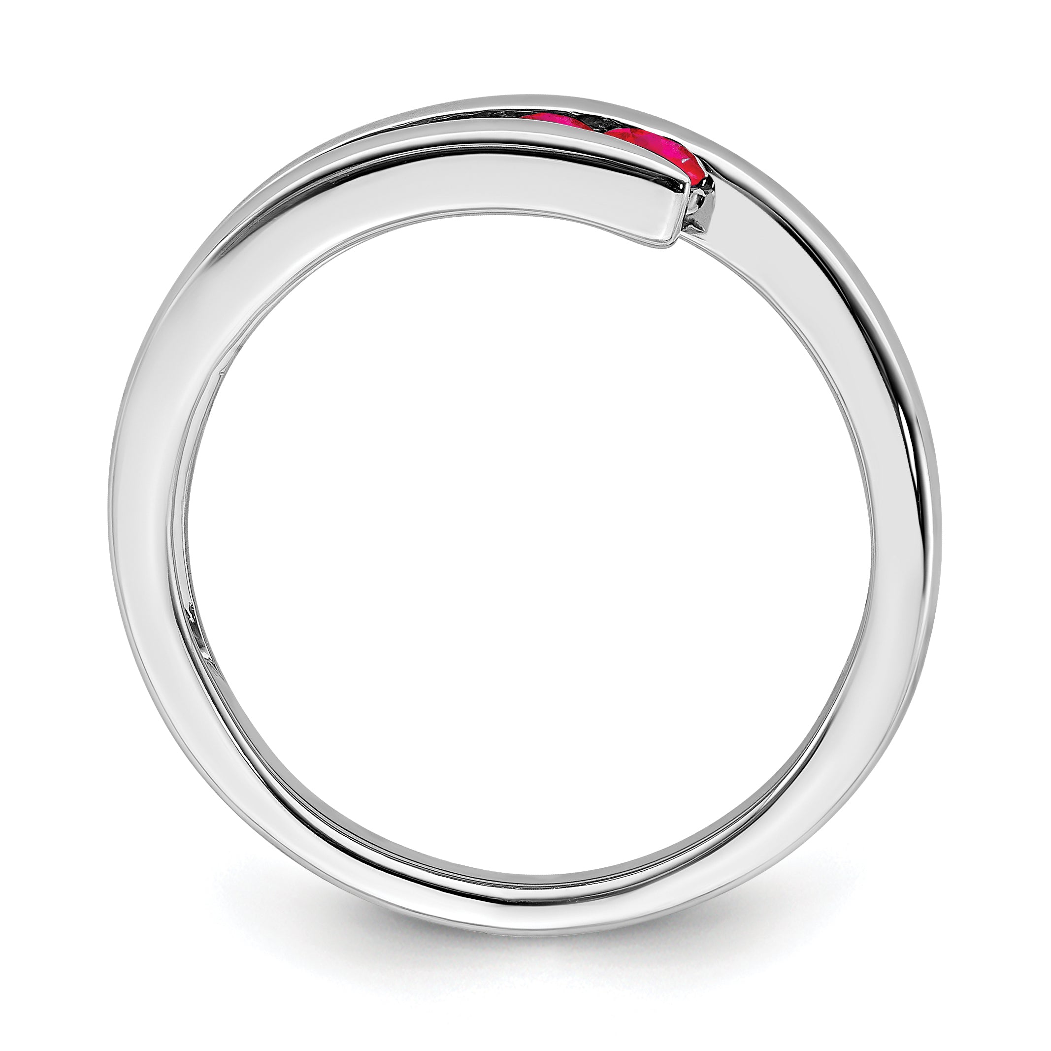 14k White Gold Ruby 4-stone Ring Secondary image