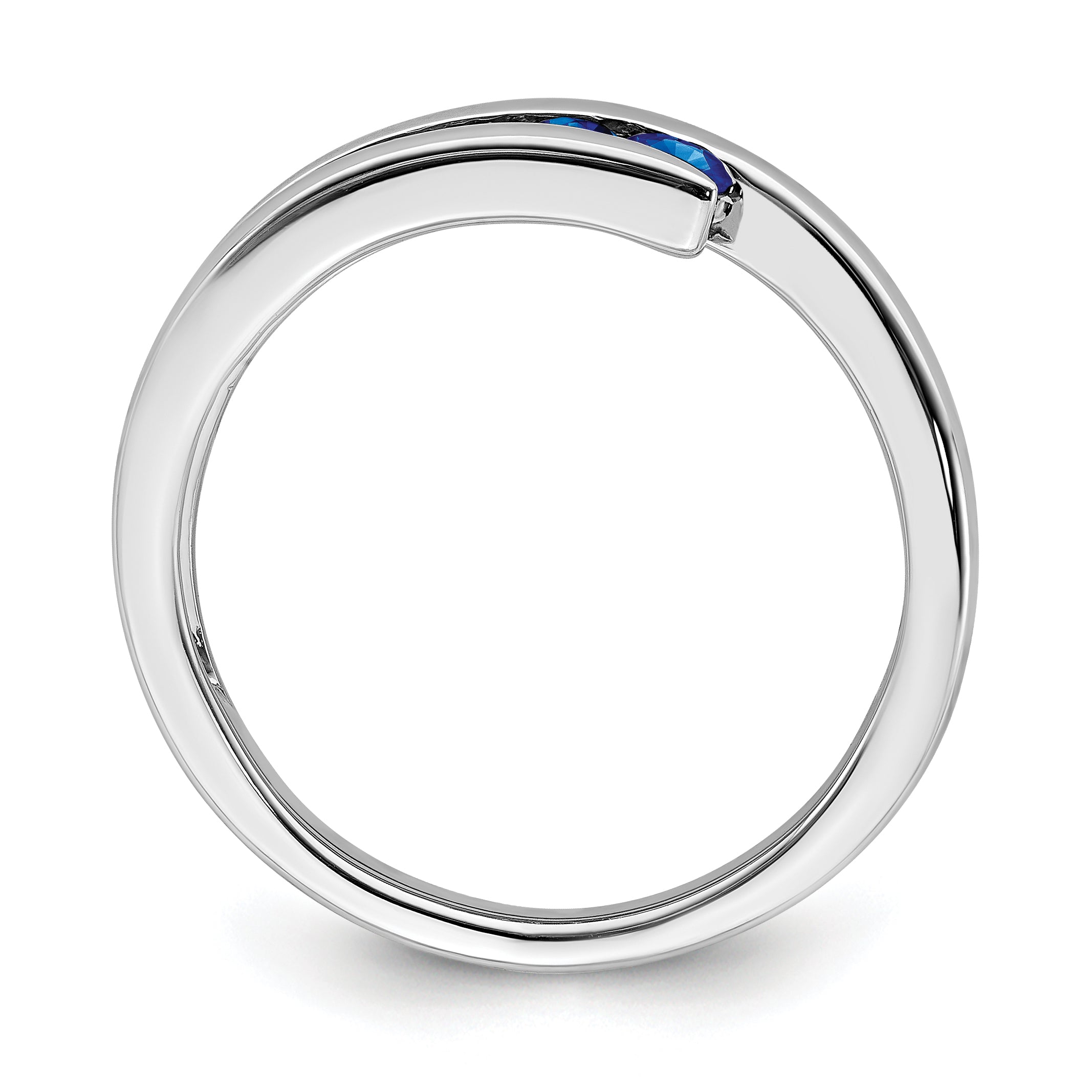 14k White Gold Sapphire 4-stone Ring Secondary image