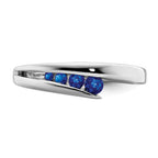 14k White Gold Sapphire 4-stone Ring